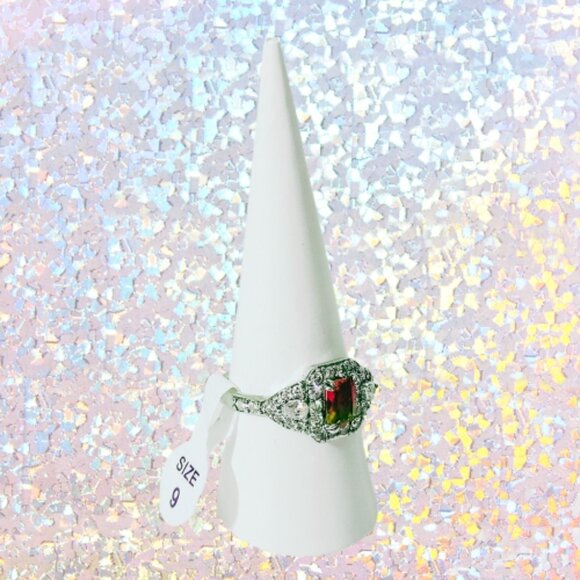 BP Original Collection Lab Created Watermelon Tourmaline Ring (Size 9) - Picture 4 of 7